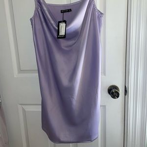 Trendy silk dress lavender